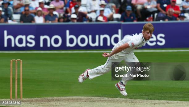 Essex's Callum Taylor during the Domestic First Class Multi - Day match between Essex and West Indies at the Cloudfm County Ground on August 01, 2017...