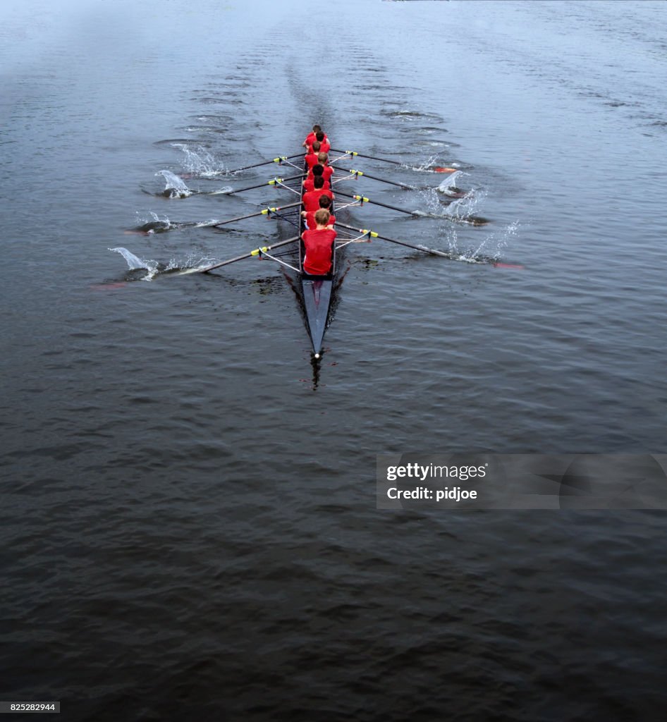 Rowing eight man