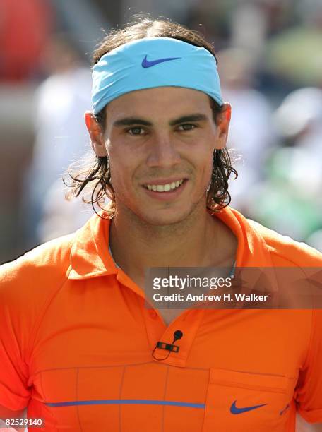 Tennis star Rafael Nadal attends the 2008 Arthur Ashe Kids Day at the USTA Billie Jean King National Tennis Center on August 23, 2008 in the Flushing...