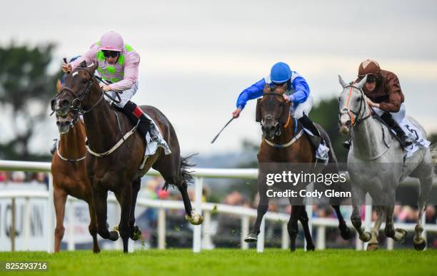 Galway , Ireland - 1 August 2017; Riven Light, with Declan McDonogh up, on their way to winning the Colm Quinn BMW Mile Handicap during the Galway...