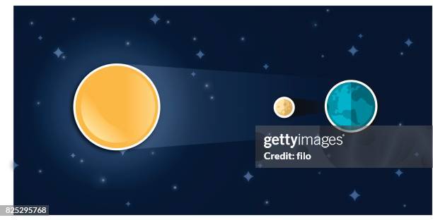 solar eclipse - moon stock illustrations