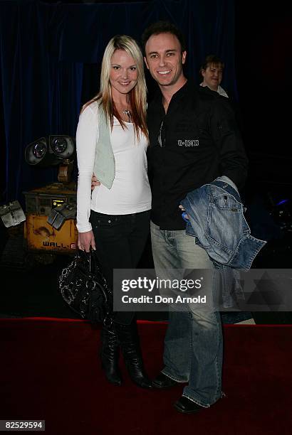 Melissa Bell and Nathan Foley attend the Australian premiere of WALL.E at the Hoyts Cinema in the Entertainment Quarter on August 24, 2008 in Sydney,...