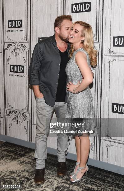 Kyle Jacobs and Kellie Pickler attend the Build Series to discuss their show 'I Love Kellie Pickler' at Build Studio on August 1, 2017 in New York...