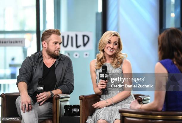 Kyle Jacobs and Kellie Pickler attend the Build Series to discuss their show 'I Love Kellie Pickler' at Build Studio on August 1, 2017 in New York...