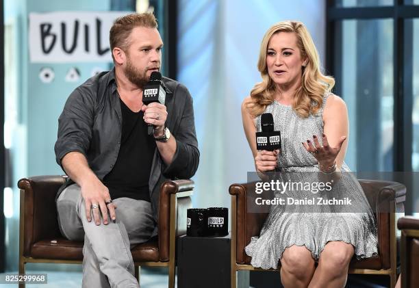 Kyle Jacobs and Kellie Pickler attend the Build Series to discuss their show 'I Love Kellie Pickler' at Build Studio on August 1, 2017 in New York...