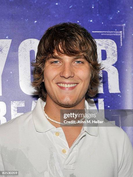 Scott Michael Foster from the cast of ABC Family's "Greek" signs autographs hosted by Declare Yourself and Follett Bookstores at the Voter...