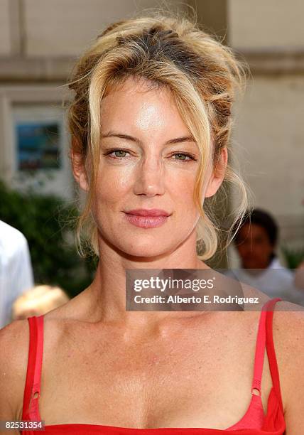 Actress Cynthia Watros arrives at the DVD launch of Walt Disney's "Little Mermaid: Ariel's Begining held at the Avalon Casino on Catalina Island on...