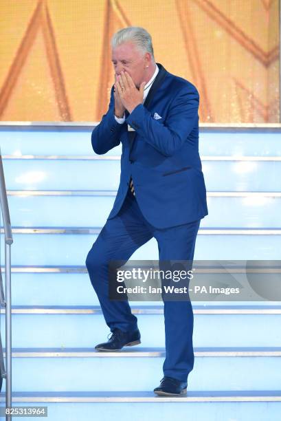 Derek Acorah enters the Celebrity Big Brother house at Elstree Studios in Borehamwood, Herfordshire. PRESS ASSOCIATION Photo. Picture date: Tuesday...