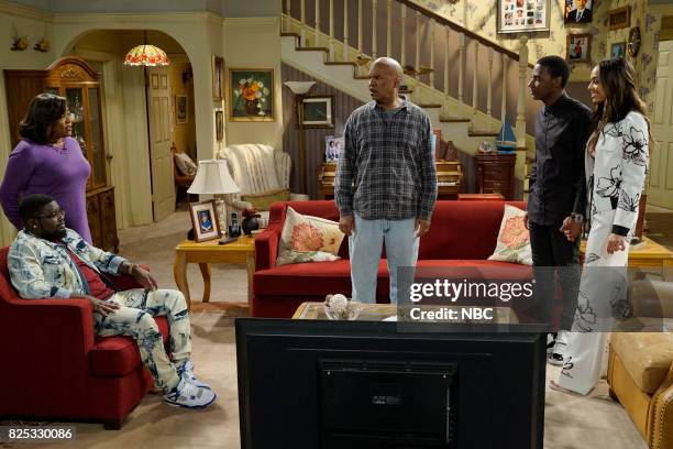 Three Year Anniversary" Episode 309 -- Pictured: Lil'Rel Howery as Bobby Carmichael, Loretta Devine as Cynthia Carmichael, David Alan Grier as Joe...