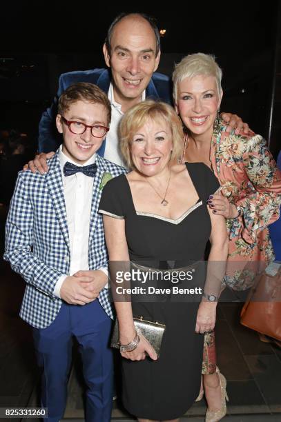 Cast members Ashley Cousins, Benedict Martin, Gilly Tompkins and Rachel Stanley attend the press night after party for "David Walliams' Gangsta...