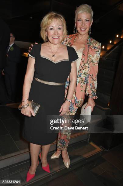 Cast members Gilly Tompkins and Rachel Stanley attend the press night after party for "David Walliams' Gangsta Granny" at The Mint Leaf on August 1,...