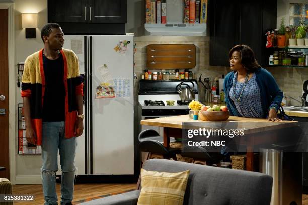 Gold Diggers" Episode 313 -- Pictured: Jerrod Carmichael as Jerrod Carmichael, Loretta Devine as Cynthia Carmichael --