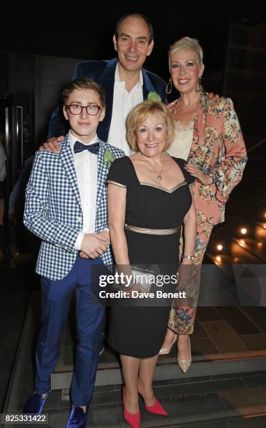 Cast members Ashley Cousins, Benedict Martin, Gilly Tompkins and Rachel Stanley attend the press night after party for "David Walliams' Gangsta...