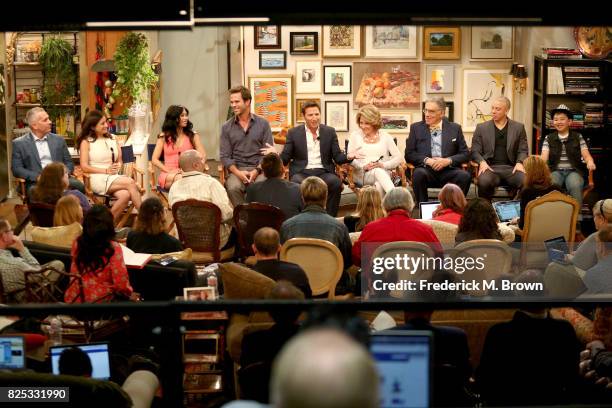 Executive producer Aaron Kaplan, executive producer/co-creator Dana Klein, and actors Liza Lapira, David Walton, Mark Feuerstein, Linda Lavin,...