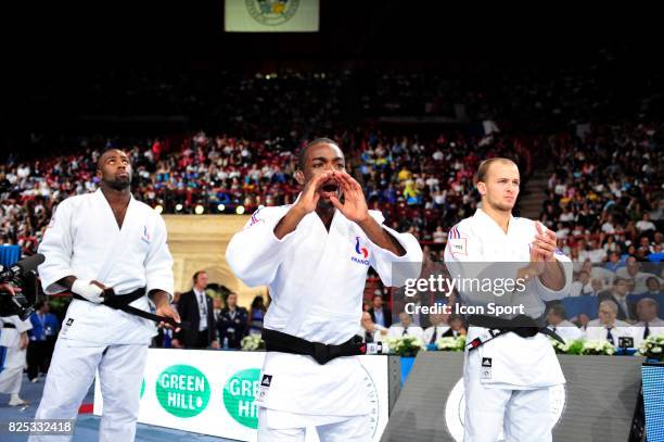 Teddy RINER / Dimitri DRAGIN / Ugo LEGRAND - France / Bresil - - Competition par equipe Hommes - Championnats du Monde de Judo 2011 - Paris - ,