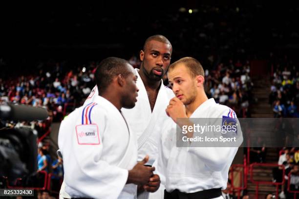 Teddy RINER / Dimitri DRAGIN / Ugo LEGRAND - France / Bresil - - Competition par equipe Hommes - Championnats du Monde de Judo 2011 - Paris - ,