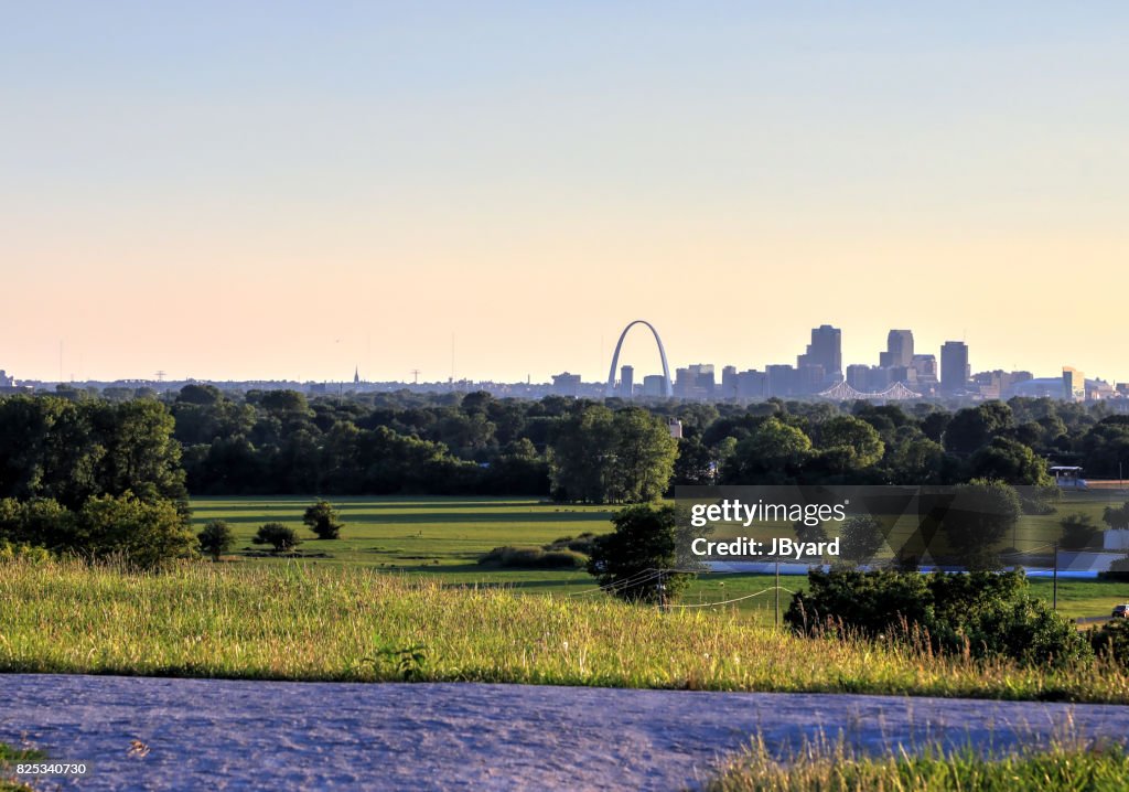 St. Louis, Missouri from Cahokia Mounds