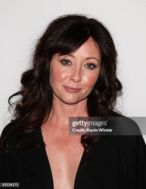 Actress Shannen Doherty arrives at the premiere party for the CW Network's "90210" on August 23, 2008 in Malibu, California.