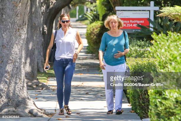 Jennifer Garner and Ben Affleck's mother Christine Anne Boldt are seen on August 1, 2017 in Los Angeles, California.