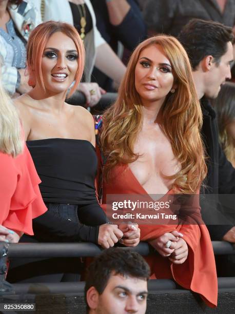 Zaralena Jackson and Charlotte Dawson attend the Celebrity Big Brother launch at Elstree Studios on August 1, 2017 in Borehamwood, England.