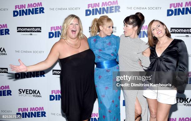 Bridget Everett, Toni Collette, Katie Aselton and Molly Shannon attend the screening Of "Fun Mom Dinner" at Landmark Sunshine Cinema on August 1,...