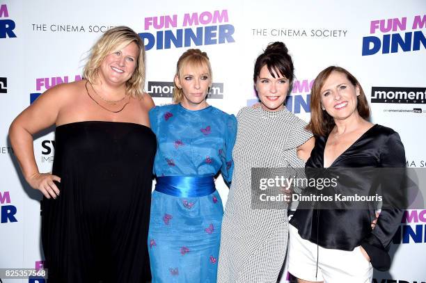 Bridget Everett, Toni Collette, Katie Aselton and Molly Shannon attend the screening Of "Fun Mom Dinner" at Landmark Sunshine Cinema on August 1,...