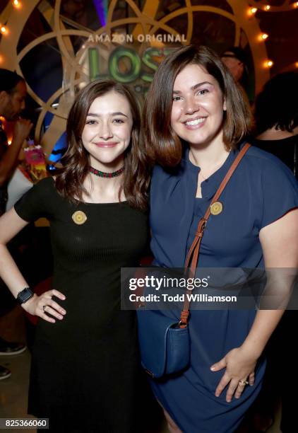 Ashley Boettcher and Amazon Kids Development Executive Monica Dennis attend Amazon Studios' premiere for "Lost In Oz" at NeueHouse Los Angeles on...