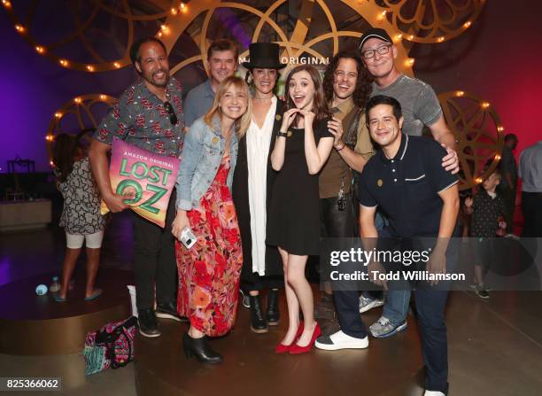 Keith Ferguson, Chris Cox, Allison Mack, Nika Futterman, Ashley Boettcher, Alexander Polinsky, Stephen Stanton, and Jorge Diaz attend Amazon Studios'...