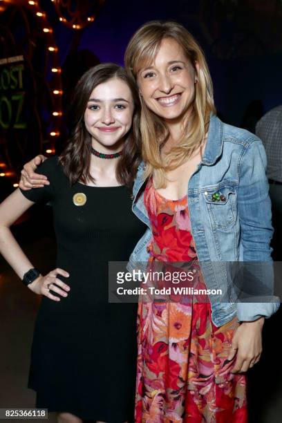 Ashley Boettcher and Allison Mack attend Amazon Studios' premiere for "Lost In Oz" at NeueHouse Los Angeles on August 1, 2017 in Hollywood,...