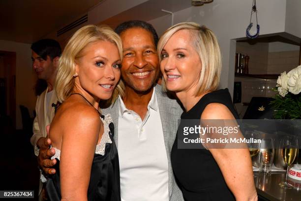 Kelly Ripa, Bryant Gumbel and Hilary Quinlan attend Michael Gelman Celebrates The Launch Of CLASS MOM, A Novel By Laurie Gelman at Loi Estiatorio on...