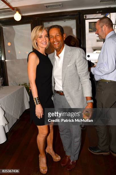 Hilary Quinlan and Bryant Gumbel attend Michael Gelman Celebrates The Launch Of CLASS MOM, A Novel By Laurie Gelman at Loi Estiatorio on July 26,...