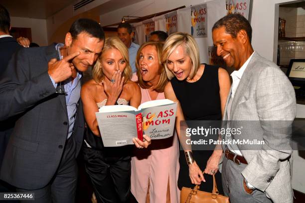 Michael Gelman, Kelly Ripa, Laurie Gelman, Hilary Quinlan and Bryant Gumbel attend Michael Gelman Celebrates The Launch Of CLASS MOM, A Novel By...
