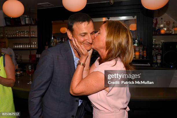 Michael Gelman and Laurie Gelman attend Michael Gelman Celebrates The Launch Of CLASS MOM, A Novel By Laurie Gelman at Loi Estiatorio on July 26,...