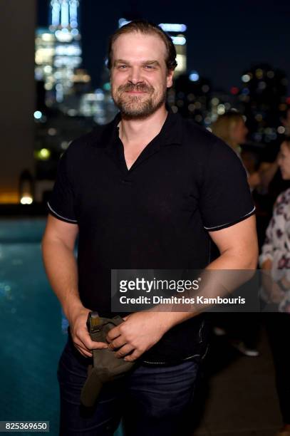 David Harbour attends the "Fun Mom Dinner"- After Party at The Jimmy at the James Hotel on August 1, 2017 in New York City.