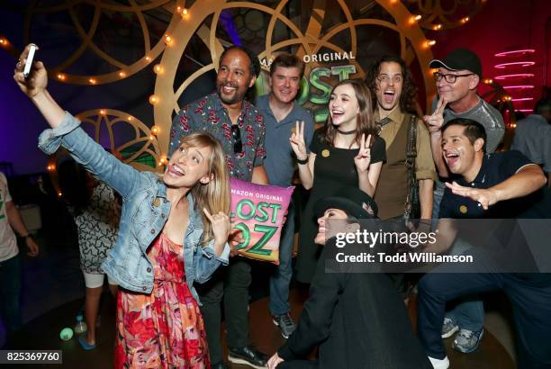 Allison Mack, Keith Ferguson, Chris Cox, Ashley Boettcher, Nika Futterman, Alexander Polinsky, Stephen Stanton, and Jorge Diaz attend Amazon Studios'...