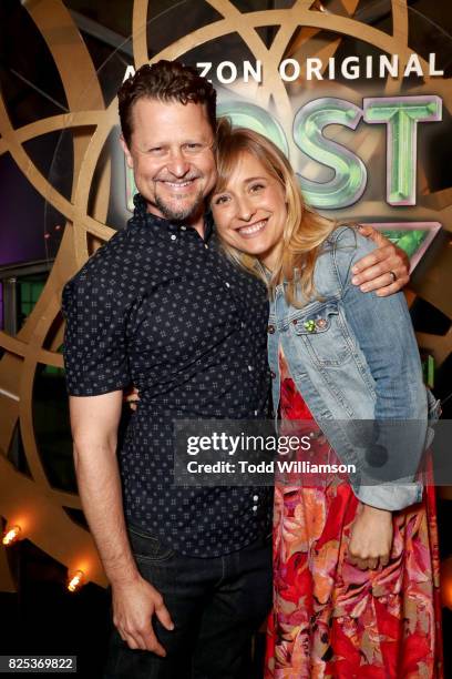 Executive producer Mark Warshaw and Allison Mack attend Amazon Studios' premiere for "Lost In Oz" at NeueHouse Los Angeles on August 1, 2017 in...