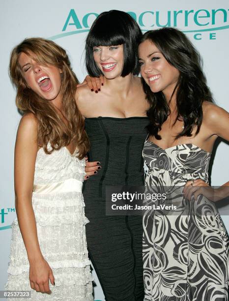 Actresses Shenae Grimes, AnnaLynne McCord and Jessica Stroup arrive at the Los Angeles Premiere Party for CW Network's "90210" Television Show on...