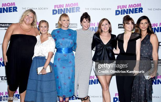 Bridget Everett, Naomi Scott, Toni Collette, Katie Aselton, Molly Shannon, Alethea Jones and Natalie Moore attend the screening Of "Fun Mom Dinner"...