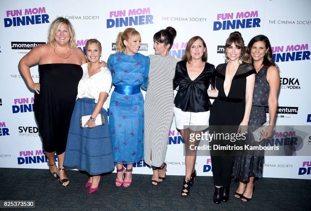 Bridget Everett, Naomi Scott, Toni Collette, Katie Aselton, Molly Shannon, Alethea Jones and Natalie Moore attend the screening Of "Fun Mom Dinner"...