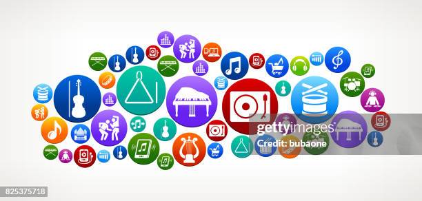 turkey resort music vector button pattern - man record player stock illustrations