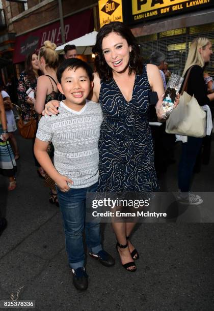 Albert Tsai and Rachel Bloom attend the 2017 Summer TCA Tour CBS Television Studios' Summer Soiree at CBS Studios - Radford on August 1, 2017 in...