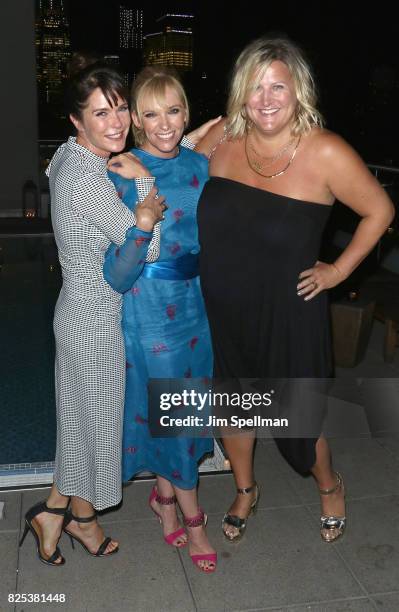 Actresses Katie Aselton, Toni Collette and Bridget Everett attend the screening after party for "Fun Mom Dinner" hosted by Momentum Pictures with the...