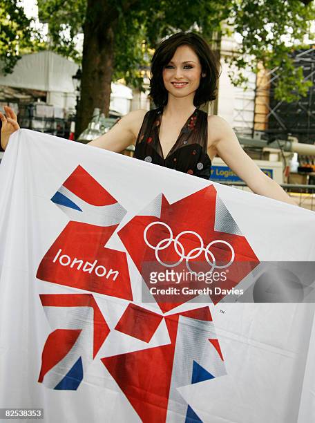 Sophie Ellis Bextor backstage at the Visa London 2012 Party at The Mall on August 24, 2008 in London, England.