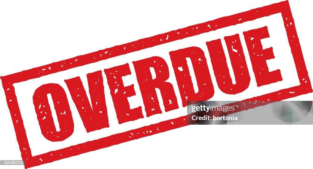 Red Rubber Stamp Icon on Transparent Background