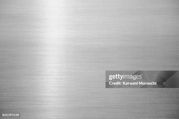 metal hairline texture background - aluminum ストックフォトと画像