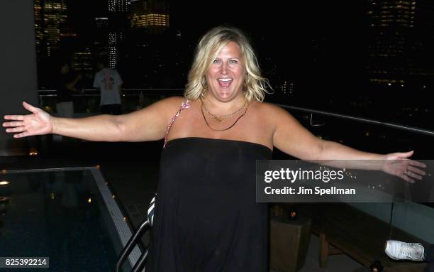 Actress Bridget Everett attends the screening after party for "Fun Mom Dinner" hosted by Momentum Pictures with the Cinema Society and SVEDKA at...