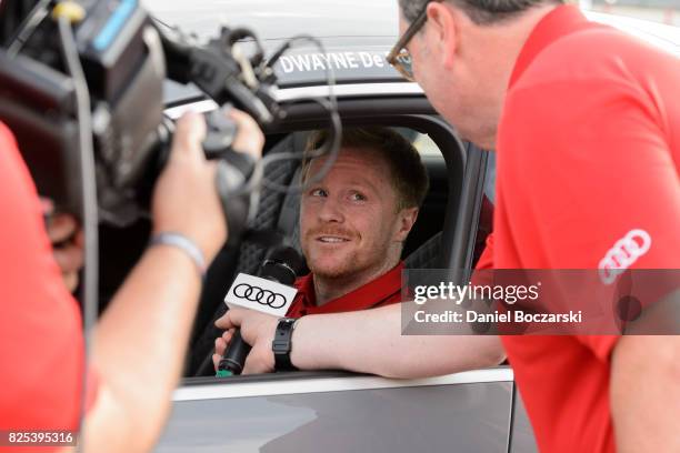 Dax McCarty attends as Audi hits the track with Major League Soccer All-Star players ahead of MLS All-Star Game in Chicago at Autobahn Country Club...