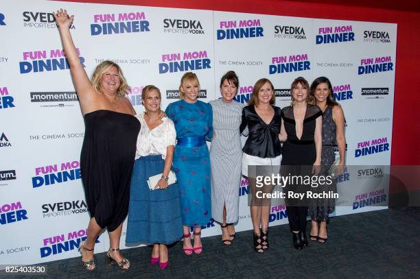 Bridget Everett, Naomi Scott, Toni Collette, Katie Aselton, Molly Shannon, Alethea Jones and Natalie Moore attend the screening of "Fun Mom Dinner"...