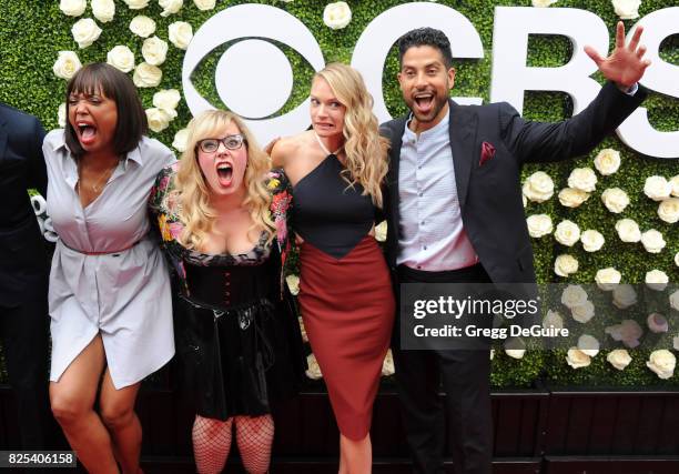 Aisha Tyler, Kirsten Vangsness, A.J. Cook and Adam Rodriguez arrive at the 2017 Summer TCA Tour - CBS Television Studios' Summer Soiree at CBS...