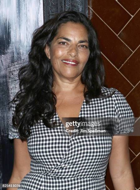 Actress Sarita Choudhury attends the screening after party for "Fun Mom Dinner" hosted by Momentum Pictures with the Cinema Society and SVEDKA at...